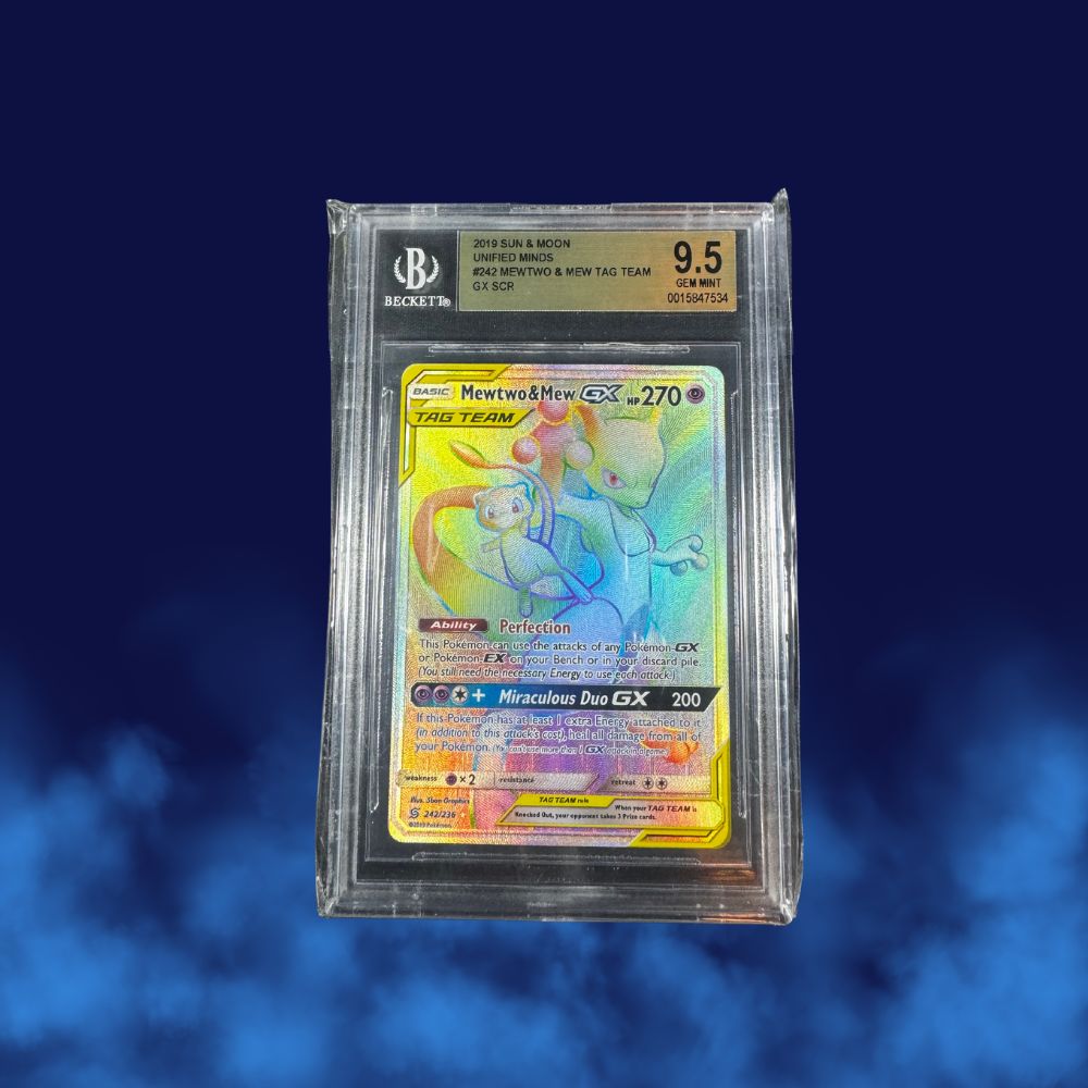 Pokemon Mewtwo & Mew GX Tag Team #242 2019 Sun & Moon Unified Minds BGS Gem Mint 9.5
