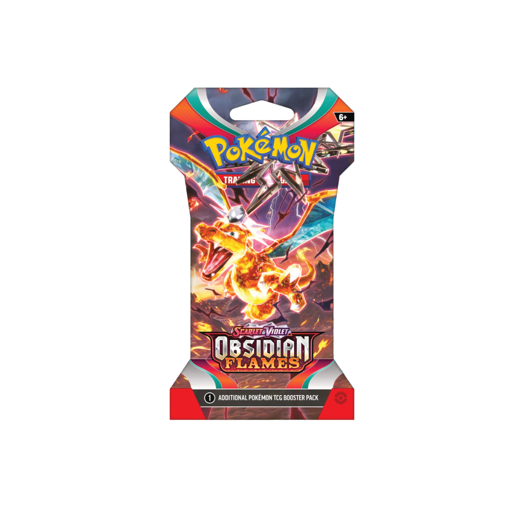 Obsidian Flames Sleeved Booster Pack (Random Art)