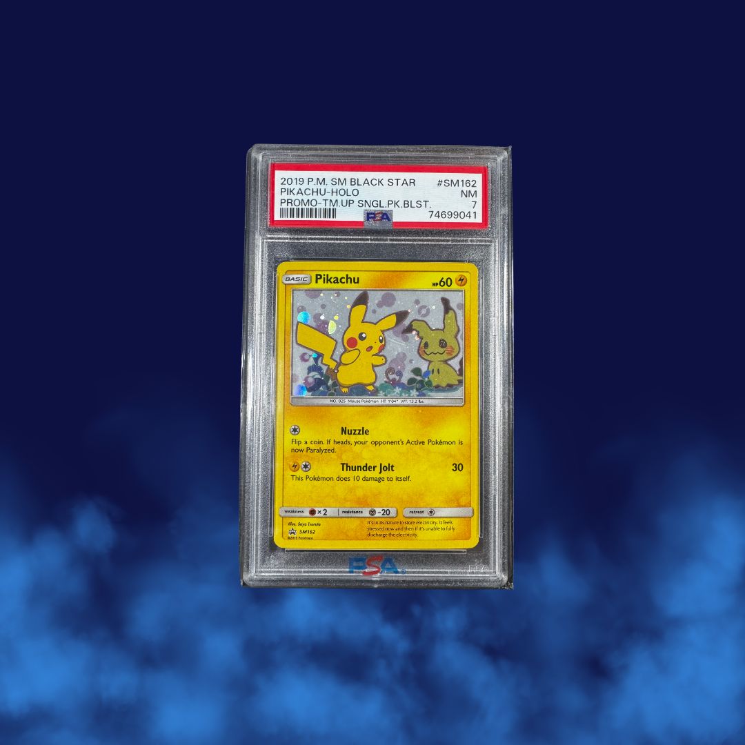 Pokemon Pikachu Promo #SM162 PSA 7