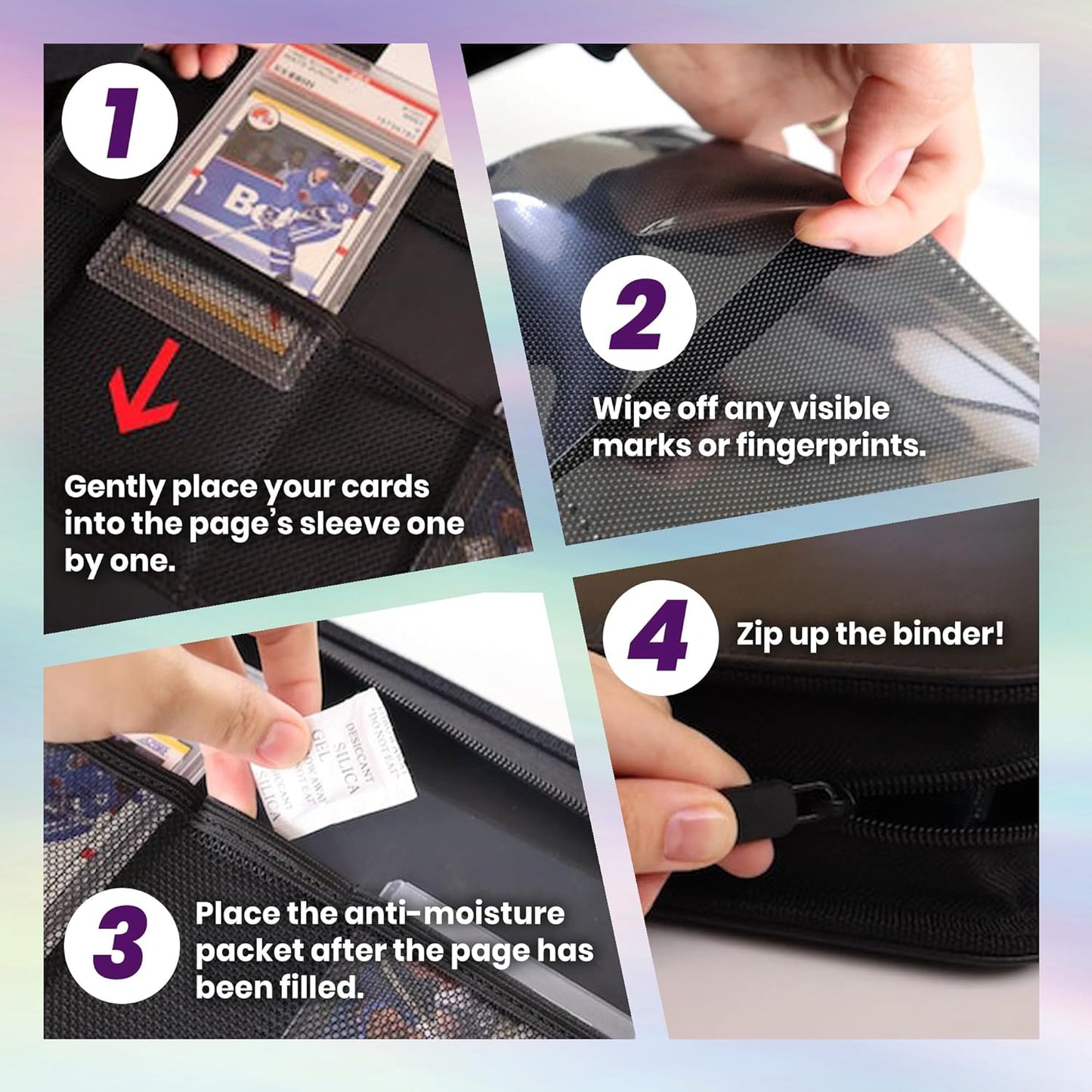 Evoretro Top Loader Binder 3x3 216 Card holder