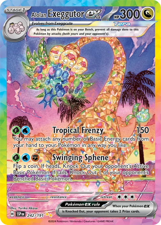 Alolan Exeggutor ex Surging Sparks Special Illustration Rare  242/191