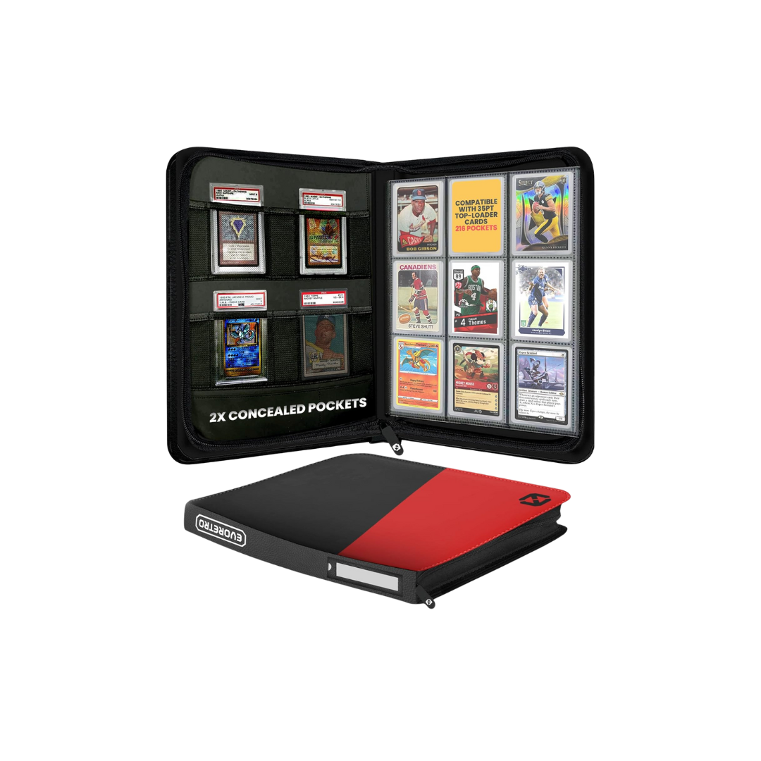 Evoretro Top Loader Binder 3x3 216 Card holder