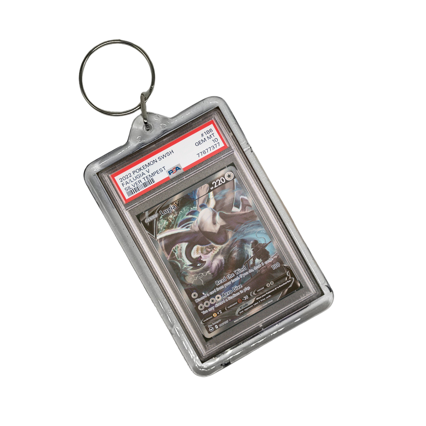 Lugia V Pokemon Graded Slab Keychain