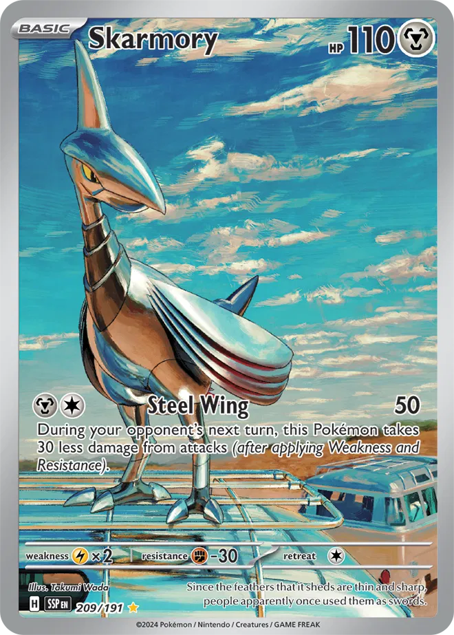 Skarmory Surging Sparks Illustration Rare 209/191