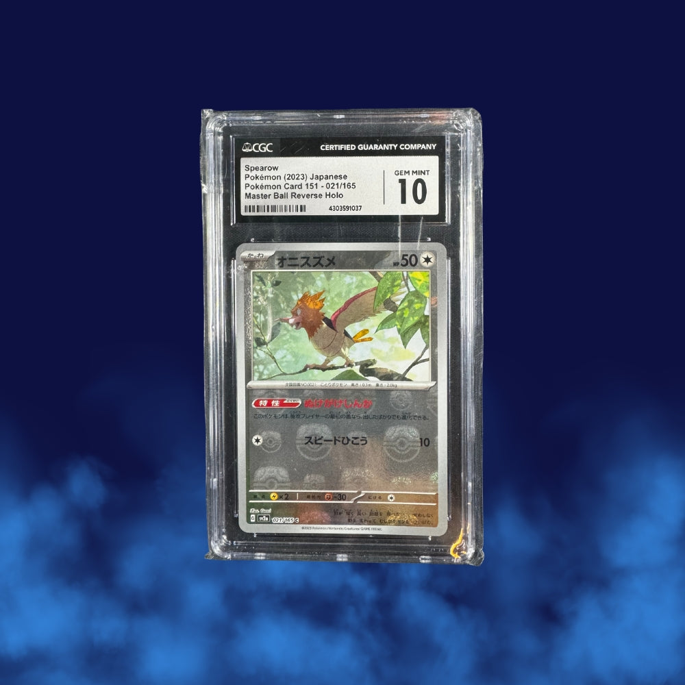 Pokemon Japanese 151 Spearow Masterball Reverse Holo CGC 10