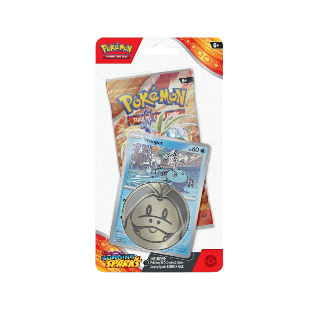 Pokemon Surging Sparks Checklane Blister - Wooper Promo