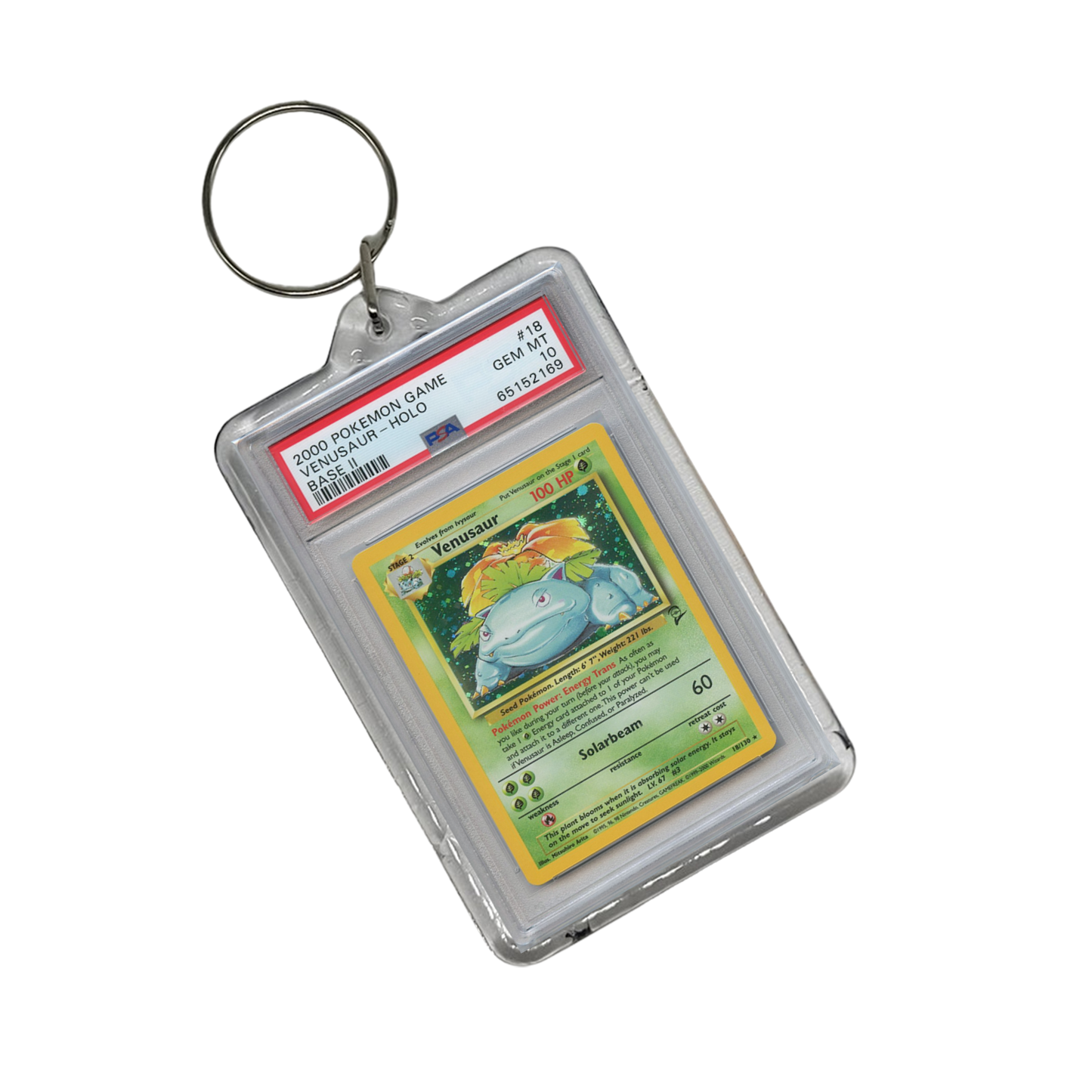 Venusaur Pokemon Graded Slab Keychain